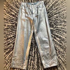 Good American 90 jean pants Festival silver 10 30 blue SALE denim straight leg